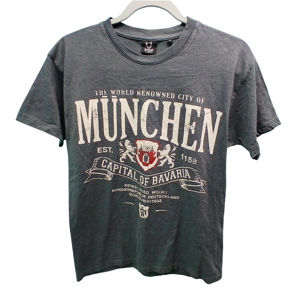 FOX ORIGINALS Mens Graphic T Shirt Munchen‎ Capital of Bavaria Graphic Tee